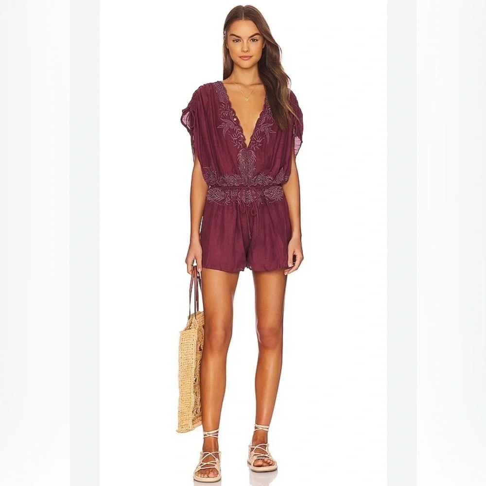Free People | Weila Romper in Pomergranate, Size XS, NWT